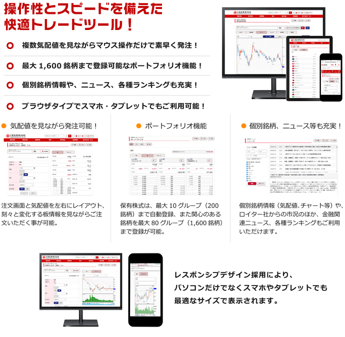株式ウェブ取引ツール